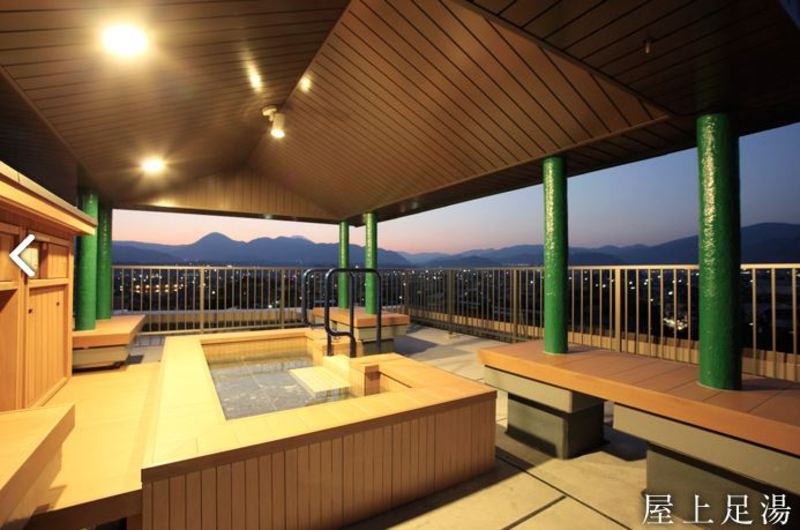 屋上足湯