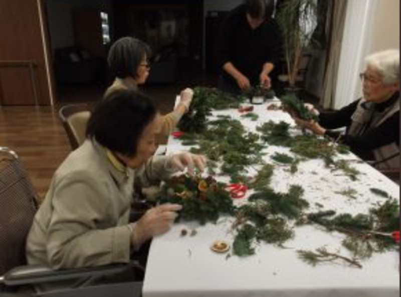 クリスマスリース作り