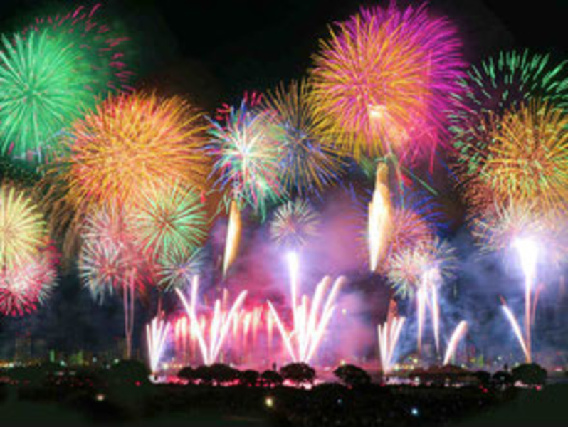 屋上から花火も見えます